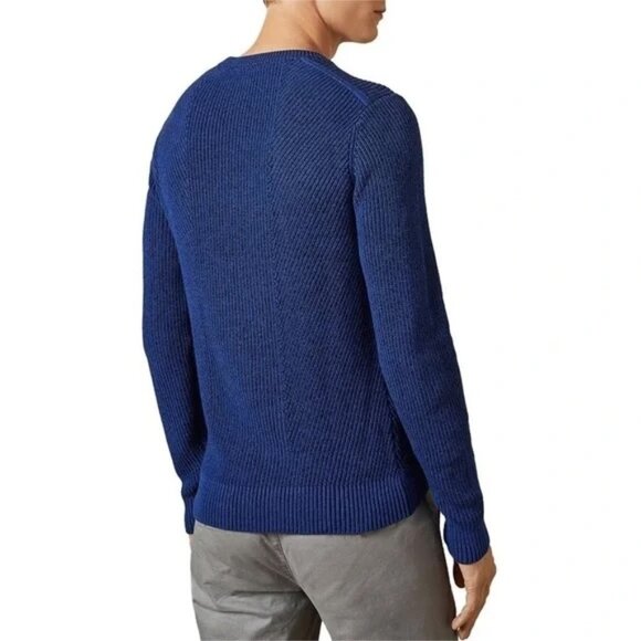Ted Baker Blue London Mixme Ribbed Knit Crewneck Sweater Size 5 (US XL) - Picture 3 of 16